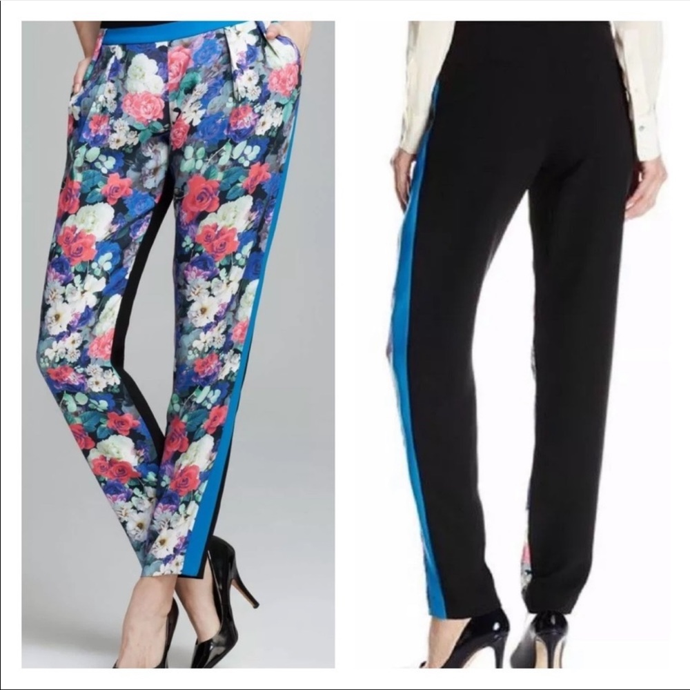 REBECCA MINKOFF Cyan Drift Floral Pants Size 6